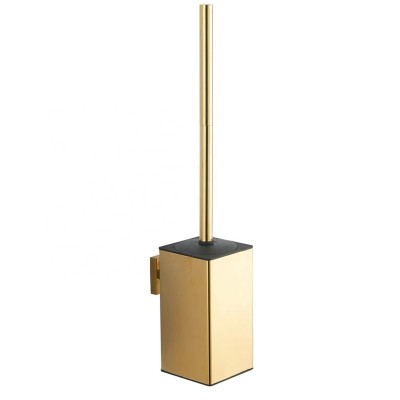 304 stainless steel Bathroom Accessories freestanding Gold toilet brush with holder set