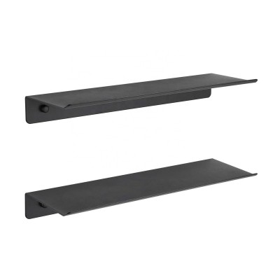 Black floating wall shelf Hotel Shower storage Wall Mount Bathroom shelf